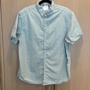 Denim & Flower Sky Blue Patterned Casual Shirt